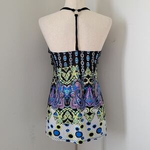 Sushi Flower | Y2K Mixed Print Halter Top